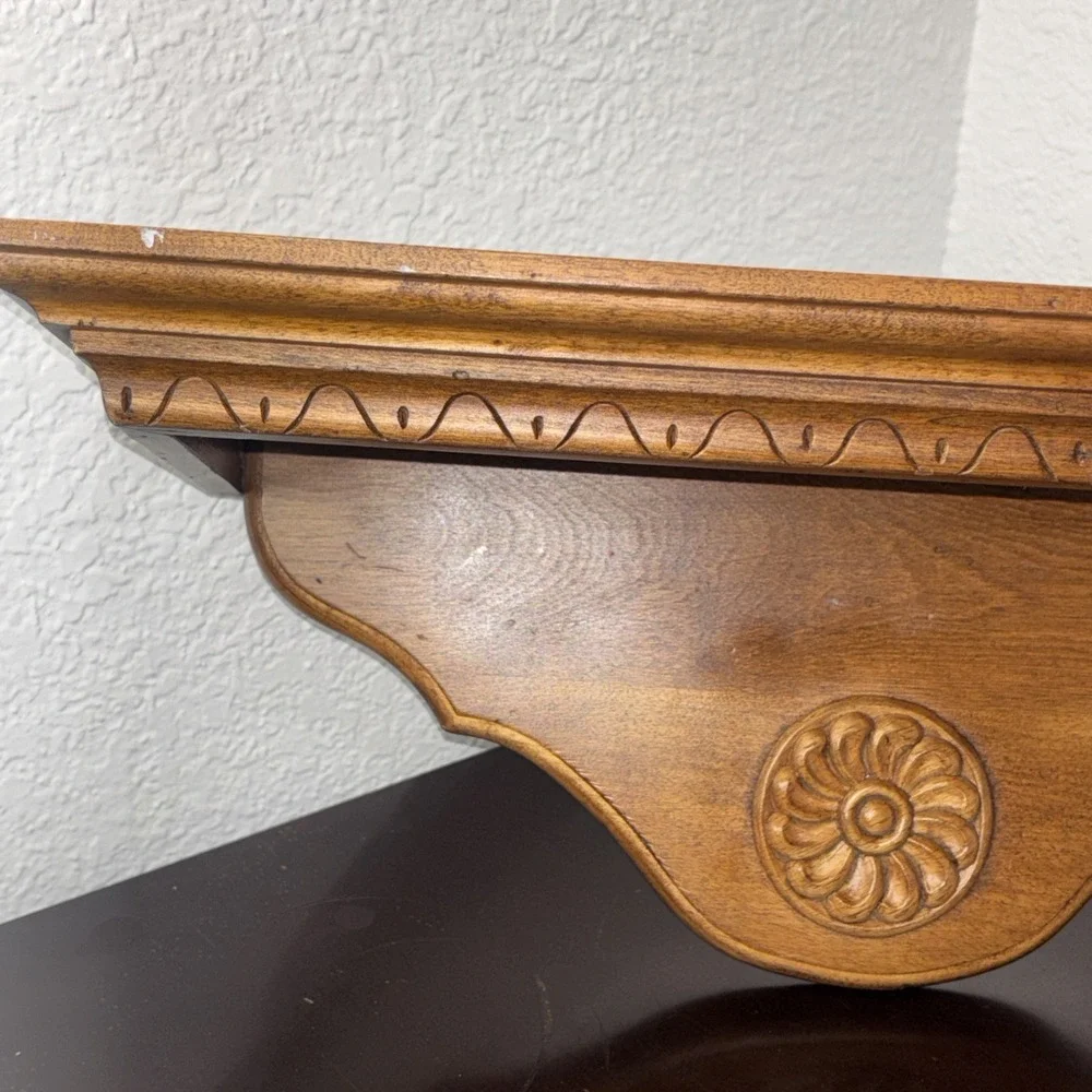 Ethan Allen Vintage Wood Wall Shelf 18